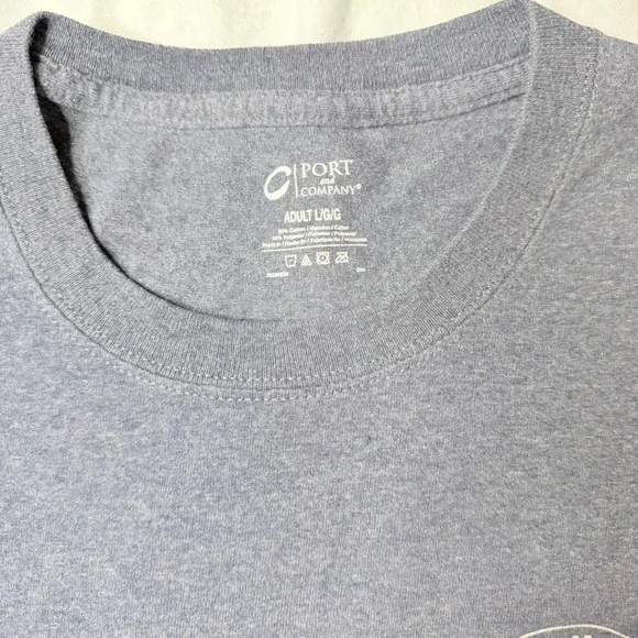 Calvert rod & gun club Mens Large T Shirt Gray Short Sleeve Graphic Tee - Picture 2 of 4